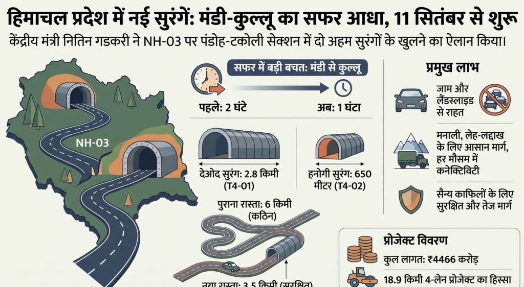 हिमाचल में कल से खुलेंगी दो टनल, मनाली, रोहतांग, लेह-लद्दाख तक का सफर आसान